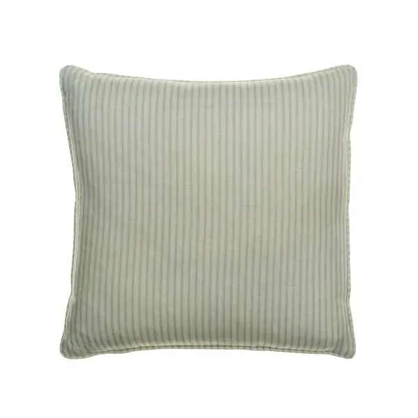 Square Cushion with Feather Fill - Green, Linen image