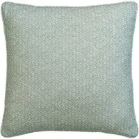 Square Cushion with Feather Fill - Green, Linen