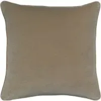Square Cushion with Feather Fill - Grey, Velvet