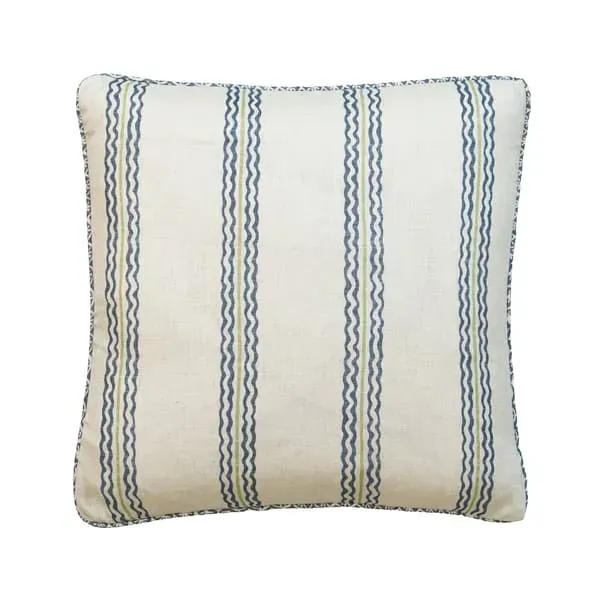 Square Cushion with Feather Fill - Iris, Linen