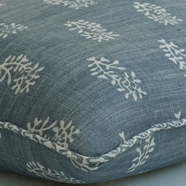Square Cushion with Feather Fill - Iris, Linen