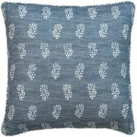 Square Cushion with Feather Fill - Iris, Linen