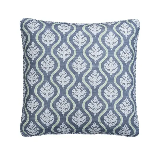 Square Cushion with Feather Fill - Iris, Linen