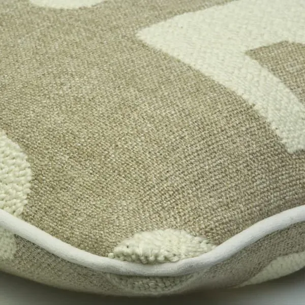Square Cushion with Feather Fill - Ivory, Bouclé