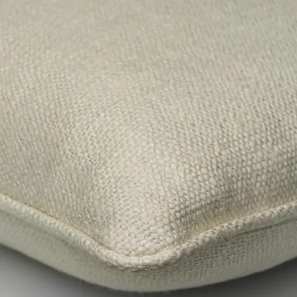 Square Cushion with Feather Fill - Ivory, Linen