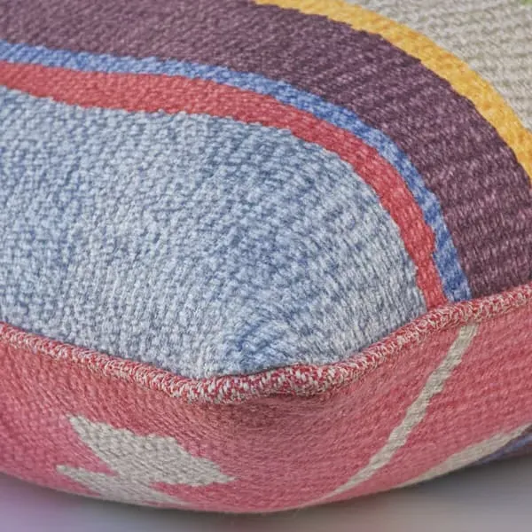 Square Cushion with Feather Fill - Multi, Linen