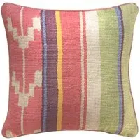 Square Cushion with Feather Fill - Multi, Linen