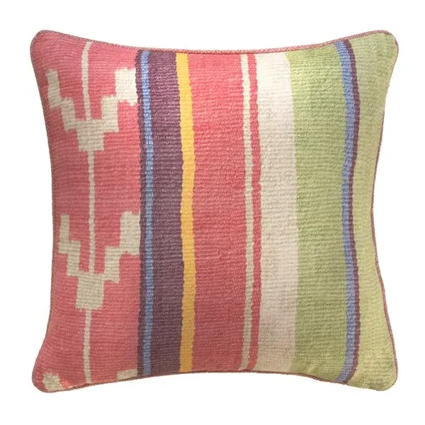 Square Cushion with Feather Fill - Multi, Linen