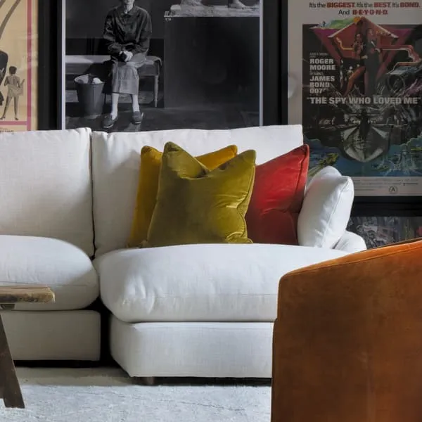 Square Cushion with Feather Fill - Olive, Velvet