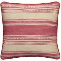 Square Cushion with Feather Fill - Pink, Cotton