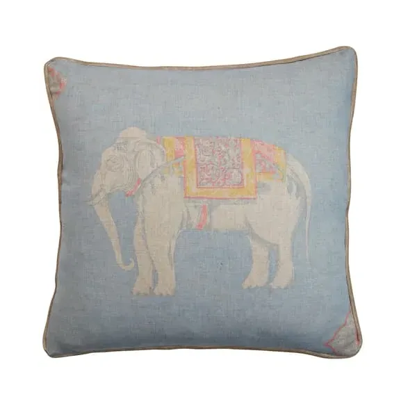 Square Cushion with Feather Fill - Powder, Linen image