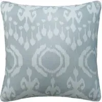 Square Cushion with Feather Fill - Powder, Linen