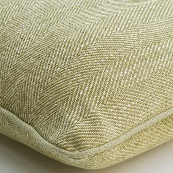 Square Cushion with Feather Fill - Sage, Viscose