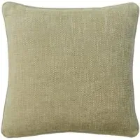 Square Cushion with Feather Fill - Sage, Viscose