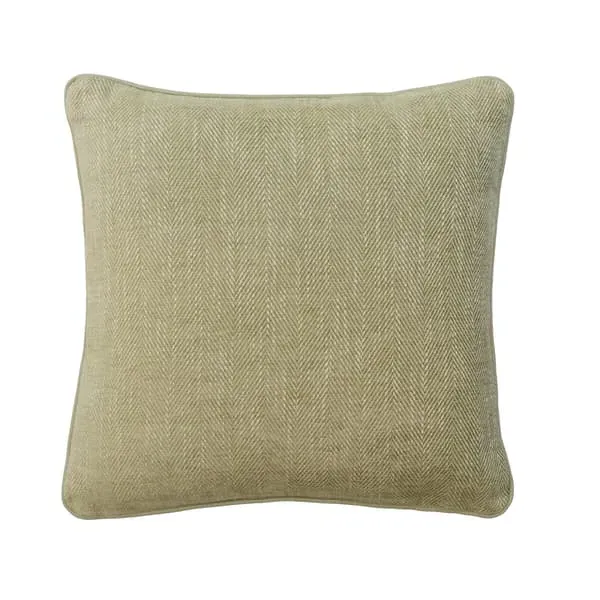 Square Cushion with Feather Fill - Sage, Viscose