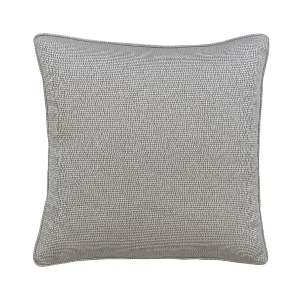 Square Cushion with Feather Fill - Silver, Cotton