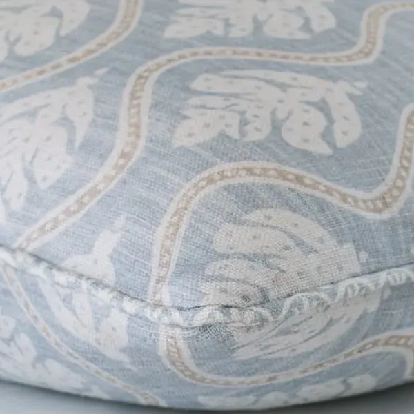 Square Cushion with Feather Fill - Sky, Linen