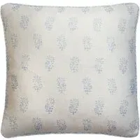 Square Cushion with Feather Fill - Sky, Linen