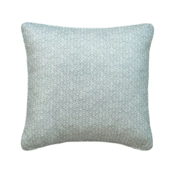 Square Cushion with Feather Fill - Sky, Linen