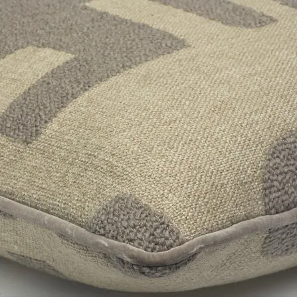 Square Cushion with Feather Fill - Smoke, Bouclé
