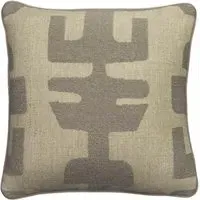 Square Cushion with Feather Fill - Smoke, Bouclé