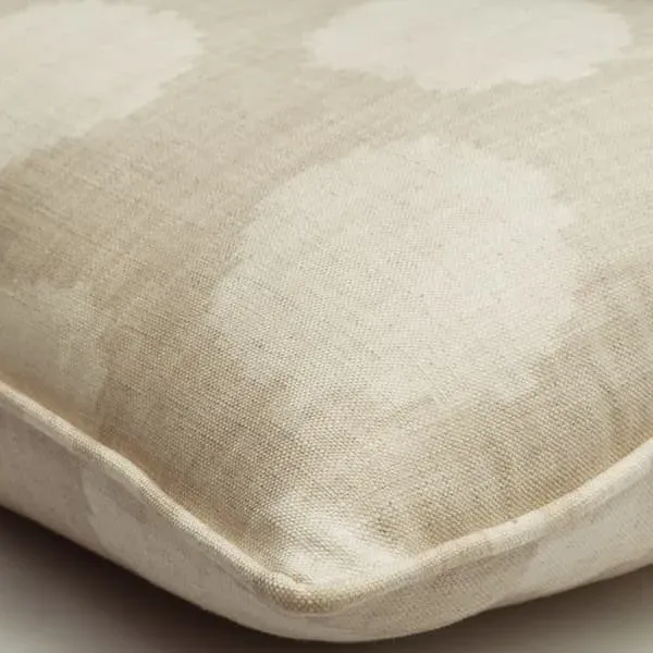 Square Cushion with Feather Fill - Stone, Cotton