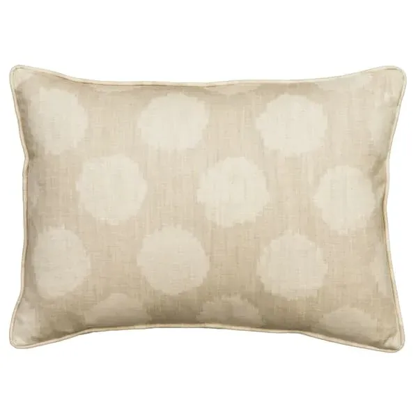 Square Cushion with Feather Fill - Stone, Cotton