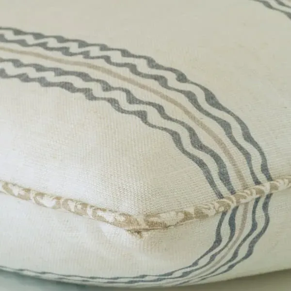 Square Cushion with Feather Fill - Stone, Linen