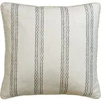 Square Cushion with Feather Fill - Stone, Linen