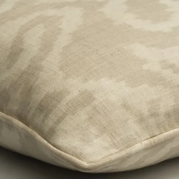 Square Cushion with Feather Fill - Stone, Linen