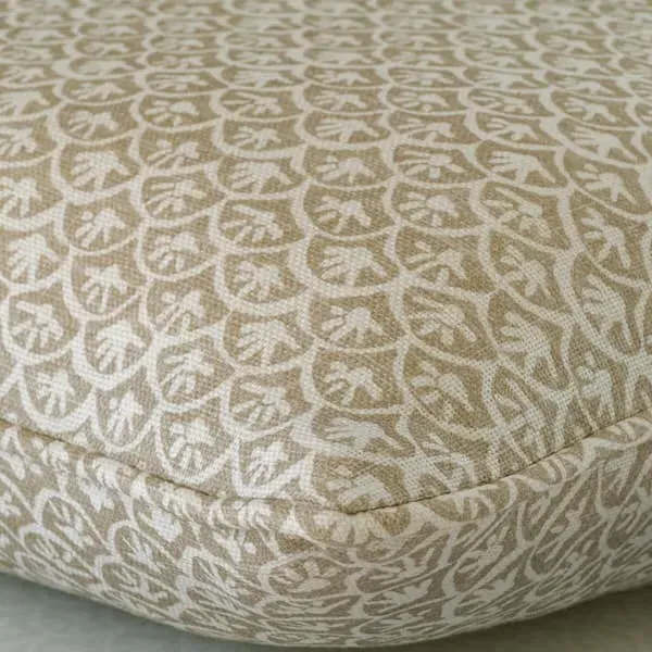 Square Cushion with Feather Fill - Stone, Linen