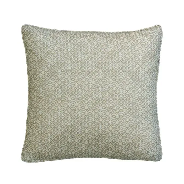 Square Cushion with Feather Fill - Stone, Linen
