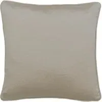 Square Cushion with Feather Fill - Stone, Satin