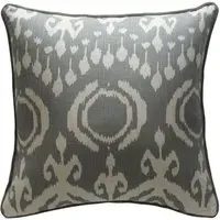 Square Cushion with Feather Fill - Storm, Linen