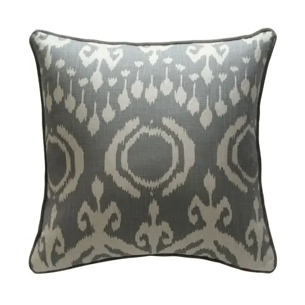 Square Cushion with Feather Fill - Storm, Linen
