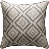 Square Cushion with Feather Fill - Storm, Linen