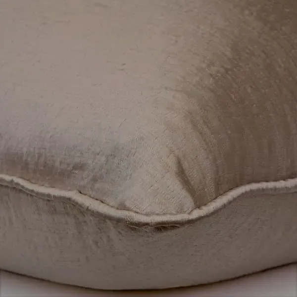 Square Cushion with Feather Fill - Thunder, Satin