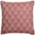 Square Cushion with Floral Print - Pink, Linen