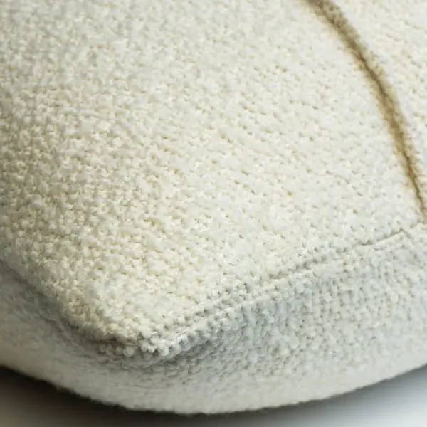 Square Cushion with French Seam - Ivory, Bouclé