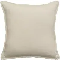 Square Cushion with Oxford Trim - Chalk, Linen