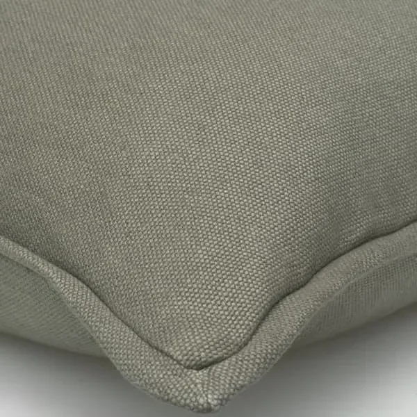 Square Cushion with Oxford Trim - Mountain, Linen