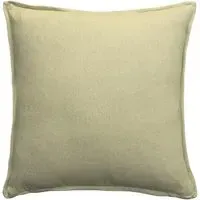 Square Cushion with Oxford Trim - Sage, Linen