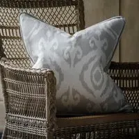 Square Cushion with Piping - Beige, Canvas