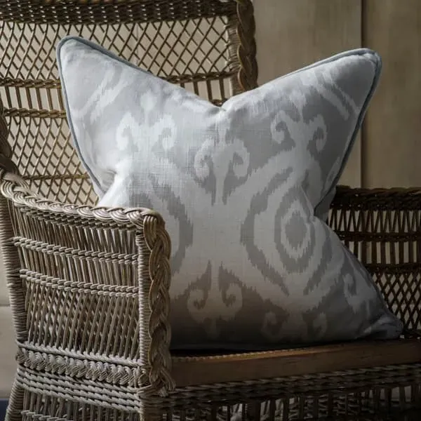 Square Cushion with Piping - Beige, Canvas image