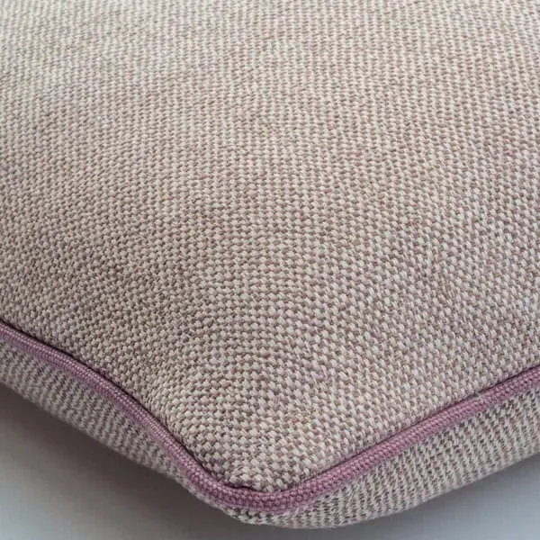 Square Cushion with Piping - Granita, Linen Blend