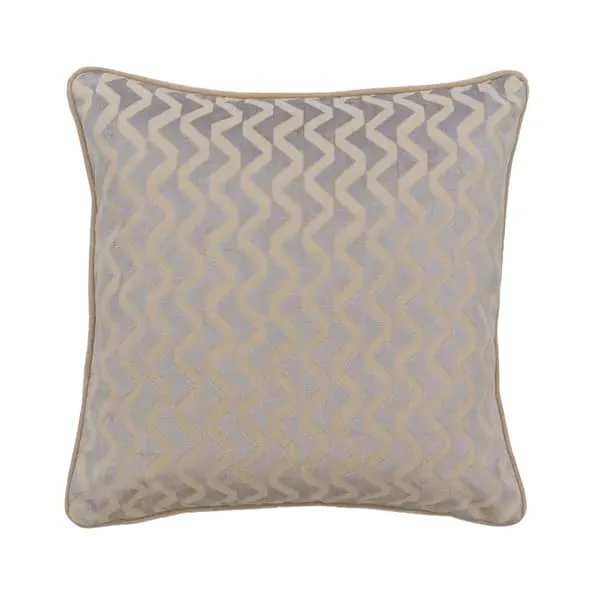 Square Cushion with Piping - Smoke, Velvet