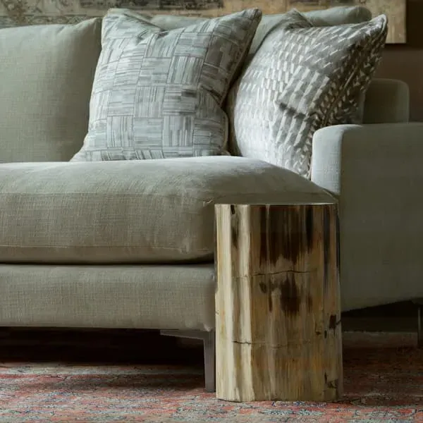 Square Cushion with Piping - Smoke, Velvet