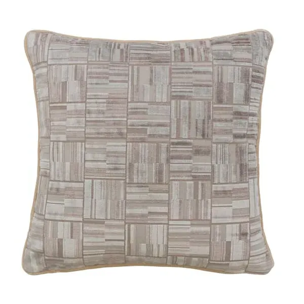 Square Cushion with Piping - Smoke, Velvet
