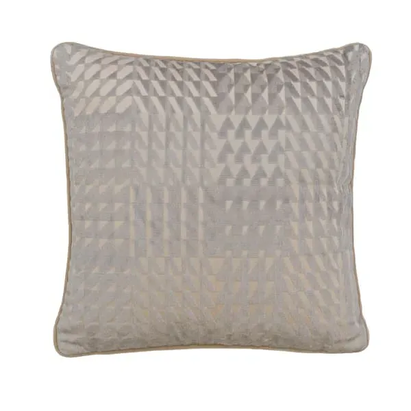 Square Cushion with Piping - Smoke, Velvet