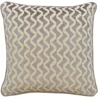 Square Cushion with Piping - Taupe, Velvet